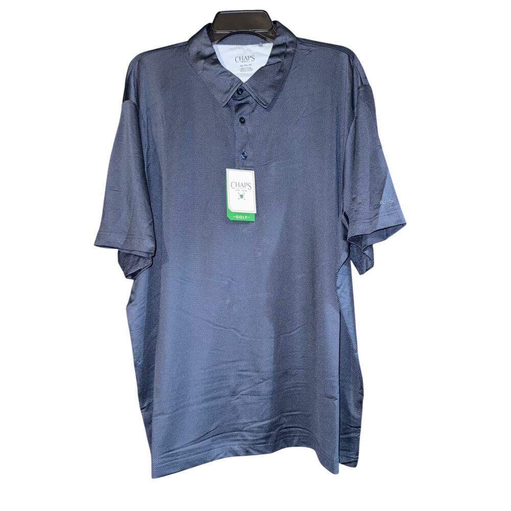 New Ralph Lauren Chaps Mens 3XL Shirt Polo Short‎ Sleeve Navy Blue Golf Work